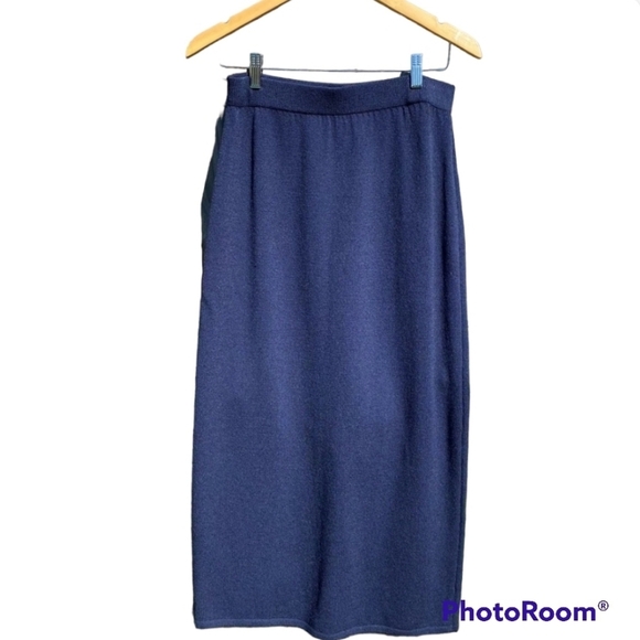 ST. JOHN BASICS Black Maxi Skirt Size 8 - Picture 2 of 4